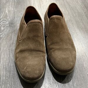 John Varvatos Brown Tan brushes canvas Loafers